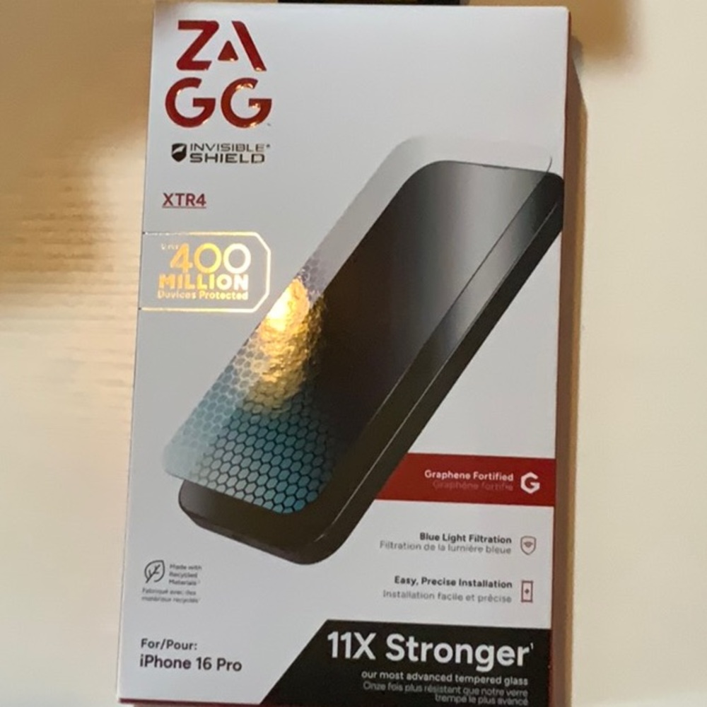 InvisibleShield XTR4 Screen Protector for iPhone 16 Pro - Black